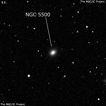 NGC 5500 - эллиптическая галактика. Описание NGC 5500:, Галактика в созвездии Волопас