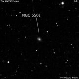 NGC 5501 - линзовидная галактика. Описание NGC 5501:, Галактика в созвездии Дева