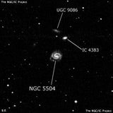 NGC 5504 - спиральная галактика с баром. Описание NGC 5504:, Галактика в созвездии Волопас