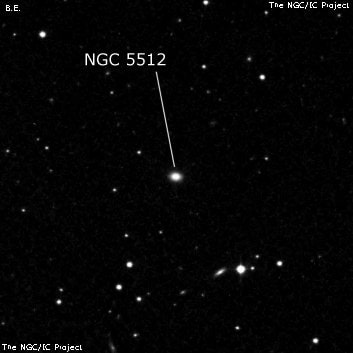 NGC 5512 - эллиптическая галактика. Описание NGC 5512:, Галактика в созвездии Волопас