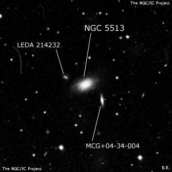 NGC 5513 - линзовидная галактика. Описание NGC 5513:, Галактика в созвездии Волопас