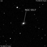NGC 5517 - линзовидная галактика. Описание NGC 5517:, Галактика в созвездии Волопас