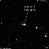 NGC 5519 - спиральная галактика. Описание NGC 5519:, Объект глубокого космоса в созвездии Волопас