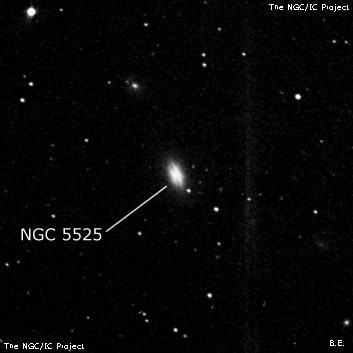 NGC 5525 - линзовидная галактика. Описание NGC 5525:, Галактика в созвездии Волопас