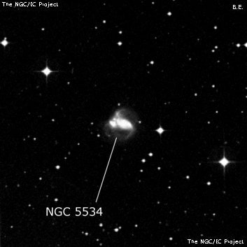 NGC 5534 - спиральная галактика с баром. Описание NGC 5534:, Галактика в созвездии Дева