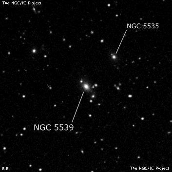 NGC 5539 - галактика. Описание NGC 5539:, Галактика в созвездии Волопас