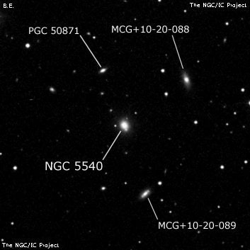 NGC 5540 - галактика. Описание NGC 5540:, Галактика в созвездии Большая Медведица