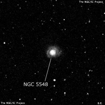NGC 5548 - линзовидная галактика. Описание NGC 5548:, Галактика в созвездии Волопас
