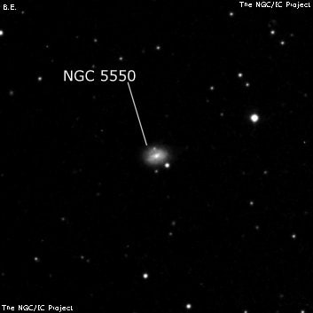 NGC 5550 - спиральная галактика. Описание NGC 5550:, Галактика в созвездии Волопас