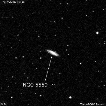 NGC 5559 - спиральная галактика с баром. Описание NGC 5559:, Галактика в созвездии Волопас