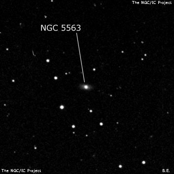 NGC 5563 - спиральная галактика. Описание NGC 5563:, Галактика в созвездии Дева
