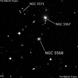 NGC 5568 - спиральная галактика. Описание NGC 5568:, Галактика в созвездии Волопас