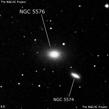 NGC 5576 - эллиптическая галактика. Описание NGC 5576:, Галактика в созвездии Дева