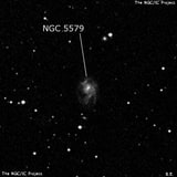 NGC 5579 - спиральная галактика. Описание NGC 5579:, Галактика в созвездии Волопас