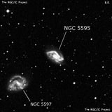 NGC 5595 - спиральная галактика с баром. Описание NGC 5595:, Галактика в созвездии Весы