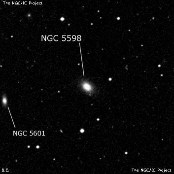 NGC 5598 - линзовидная галактика. Описание NGC 5598:, Галактика в созвездии Волопас