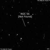 NGC 56 - по указанным Генри Дрейером координатам, объект повторно не найден; . Описание NGC 56:, Объект глубокого космоса в созвездии Рыбы