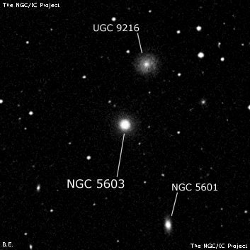 NGC 5603 - линзовидная галактика. Описание NGC 5603:, Галактика в созвездии Волопас