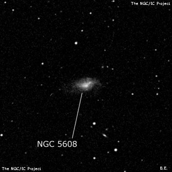 NGC 5608 - галактика неправильной формы. Описание NGC 5608:, Галактика в созвездии Волопас