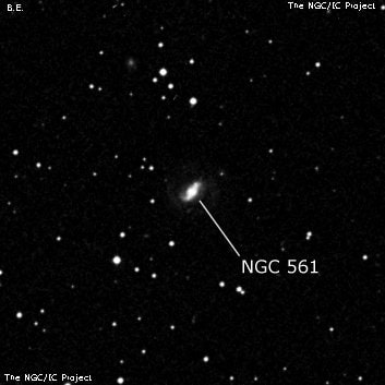NGC 561 - спиральная галактика с баром. Описание NGC 561:, Галактика в созвездии Андромеда