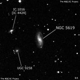 NGC 5619 - спиральная галактика. Описание NGC 5619:, Галактика в созвездии Дева