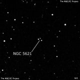NGC 5621 - три звезды. Описание NGC 5621:, Объект глубокого космоса в созвездии Волопас