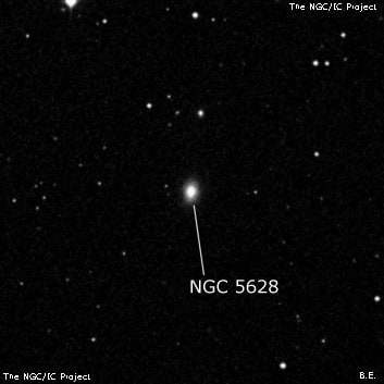 NGC 5628 - эллиптическая галактика. Описание NGC 5628:, Галактика в созвездии Волопас