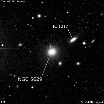 NGC 5629 - линзовидная галактика. Описание NGC 5629:, Галактика в созвездии Волопас