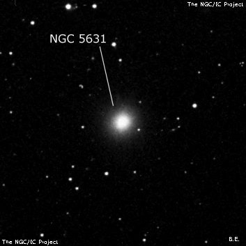 NGC 5631 - линзовидная галактика. Описание NGC 5631:, Галактика в созвездии Большая Медведица