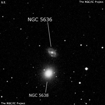 NGC 5636 - спиральная галактика с баром. Описание NGC 5636:, Галактика в созвездии Дева