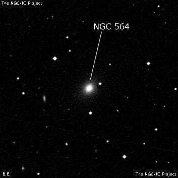 NGC 564 - эллиптическая галактика. Описание NGC 564:, Галактика в созвездии Кит