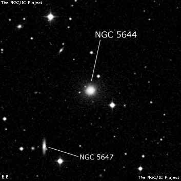 NGC 5644 - линзовидная галактика. Описание NGC 5644:, Галактика в созвездии Волопас