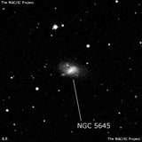 NGC 5645 - спиральная галактика с баром. Описание NGC 5645:, Галактика в созвездии Дева