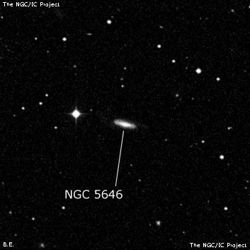 NGC 5646 - спиральная галактика с баром. Описание NGC 5646:, Галактика в созвездии Волопас