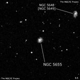 NGC 5655 - спиральная галактика. Описание NGC 5655:, Галактика в созвездии Волопас