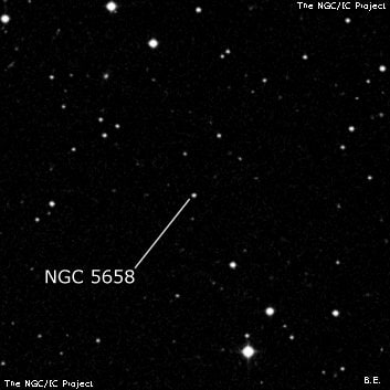 NGC 5658 - одиночная звезда. Описание NGC 5658:, Галактика в созвездии Дева