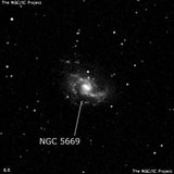 NGC 5669 - спиральная галактика с баром. Описание NGC 5669:, Галактика в созвездии Волопас