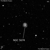 NGC 5674 - спиральная галактика с баром. Описание NGC 5674:, Галактика в созвездии Дева