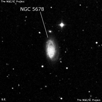 NGC 5678 - спиральная галактика с баром. Описание NGC 5678:, Галактика в созвездии Дракон
