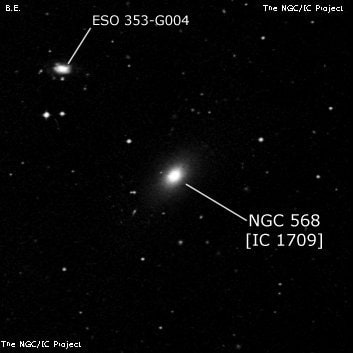 NGC 568 - галактика. Описание NGC 568:, Галактика в созвездии Скульптор