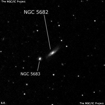 NGC 5682 - спиральная галактика с баром. Описание NGC 5682:, Галактика в созвездии Волопас