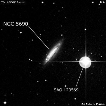 NGC 5690 - спиральная галактика. Описание NGC 5690:, Галактика в созвездии Дева