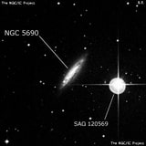 NGC 5690 - спиральная галактика. Описание NGC 5690:, Галактика в созвездии Дева