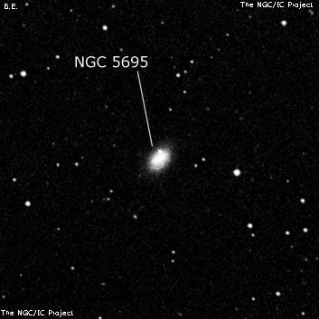 NGC 5695 - спиральная галактика с баром. Описание NGC 5695:, Галактика в созвездии Волопас