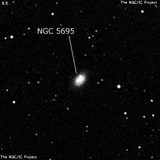 NGC 5695 - спиральная галактика с баром. Описание NGC 5695:, Галактика в созвездии Волопас