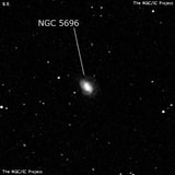 NGC 5696 - галактика. Описание NGC 5696:, Галактика в созвездии Волопас