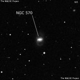 NGC 570 - спиральная галактика с баром. Описание NGC 570:, Галактика в созвездии Кит
