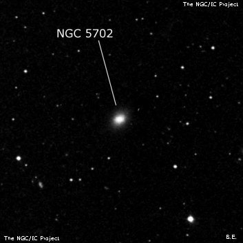 NGC 5702 - линзовидная галактика. Описание NGC 5702:, Галактика в созвездии Волопас