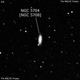 NGC 5704 - спиральная галактика. Описание NGC 5704:, Объект глубокого космоса в созвездии Волопас