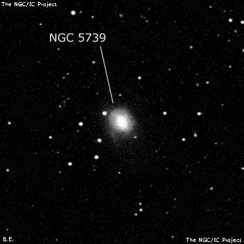 NGC 5739 - спиральная галактика с баром. Описание NGC 5739:, Галактика в созвездии Волопас